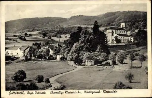Ak Gotteszell Niederbayern, Blick auf die ehemalige Klosterkirche, Klosterstein