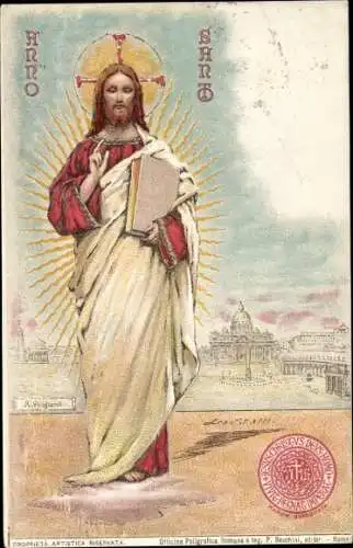 Litho Jesus, Anno Santo, Papst Leo XIII., Vincenzo Gioacchino Pecci