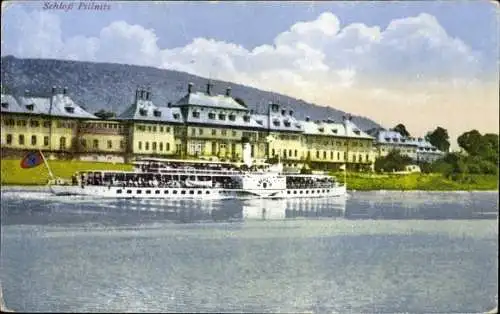 Ak Dresden Pillnitz, Schloss, Dampfer Leipzig