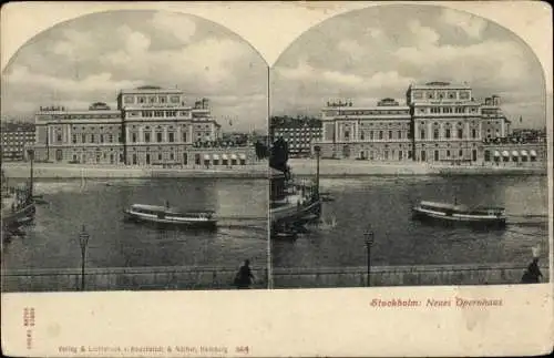 Stereo Ak Stockholm Schweden, Neues Opernhaus