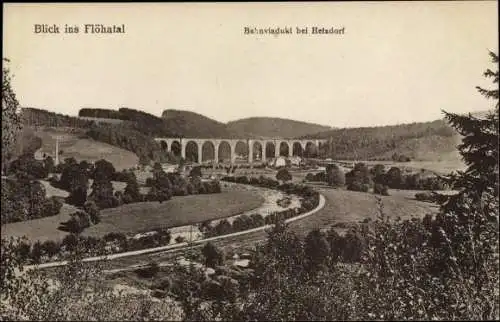 Ak Hetzdorf Flöha in Sachsen, Bahnviadukt