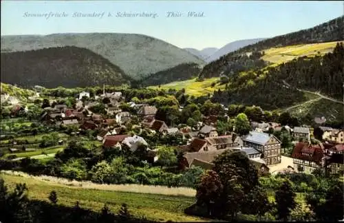 Ak Sitzendorf in Thüringen, Schwarzburg, Panorama