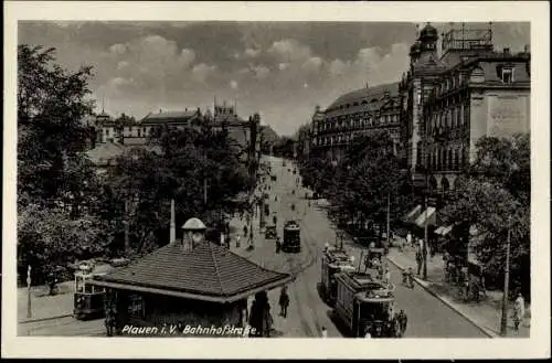 Ak Plauen im Vogtland, Bahnhofstraße