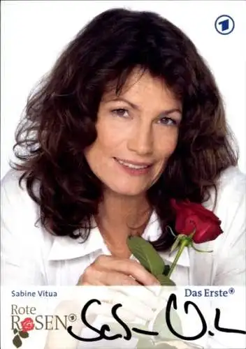 Ak Schauspielerin Sabine Vitua, Portrait, Autogramm, Rote Rosen, ARD