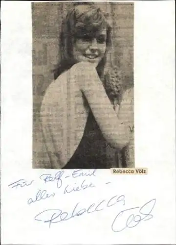 Ak Schauspielerin Rebecca Völz, Portrait, Autogramm