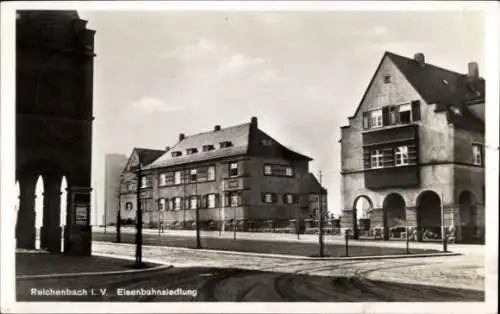 Ak Reichenbach im Vogtland, Eisenbahnsiedlung