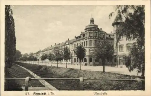 Ak Arnstadt im Ilm Kreis Thüringen, Uferstraße, Häuser