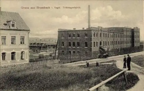 Ak Bad Brambach im Vogtland, Trikotagenfabrik