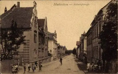 Ak Mutzschen Grimma in Sachsen, Bahnhofstraße