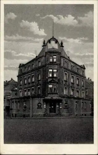 Ak Freiberg im Kreis Mittelsachsen, Hotel Karsch, Gegenüber dem Bahnhof