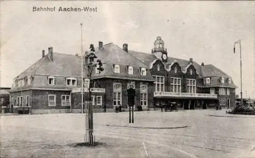 Ak Aachen, Bahnhof West, Straßenseite
