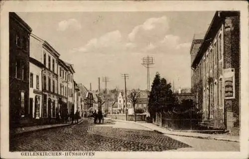 Ak Hünshoven Geilenkirchen in Nordrhein Westfalen, Straßenpartie