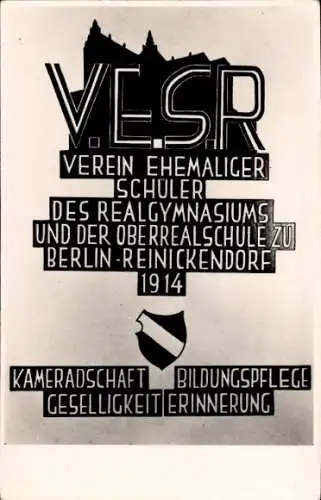 Studentika Ak VESR, Verein ehemaliger Schüler des Realgymnasiums zu Berlin-Reinickendorf