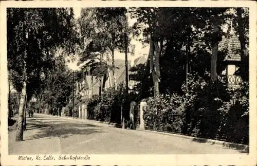 Ak Wietze in der Lüneburger Heide, Bahnhofstraße