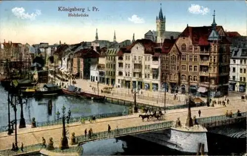 Ak Kaliningrad Königsberg Ostpreußen, Holzbrücke