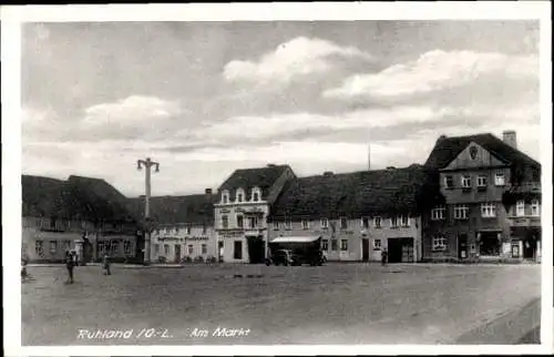 Ak Ruhland in der Oberlausitz Markt