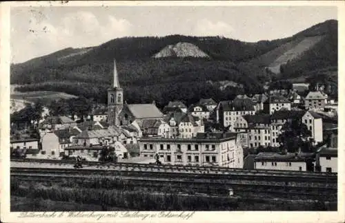 Ak Podgórze Dittersbach Wałbrzych Waldenburg Schlesien, Siedlung Ochsenkopf, Bahnschienen