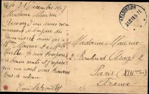 Künstler Ak Helsingør Helsingor Dänemark, Sundet ved Kronborg