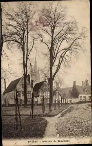 Ak Bruges Brügge Flandern Westflandern, Interieur du Beguinage