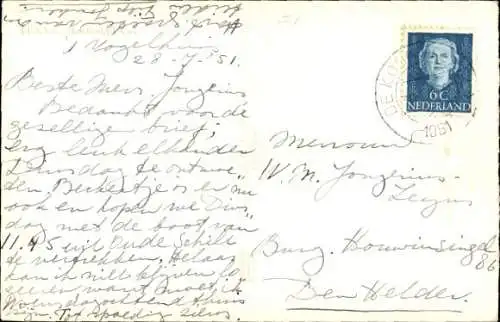 Ak Vogel  mit Eiern in einem Nest