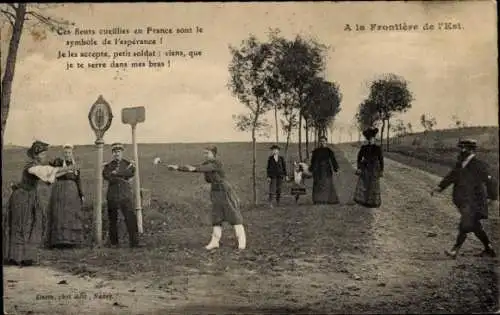 Ak Deutsch-Französische Grenze