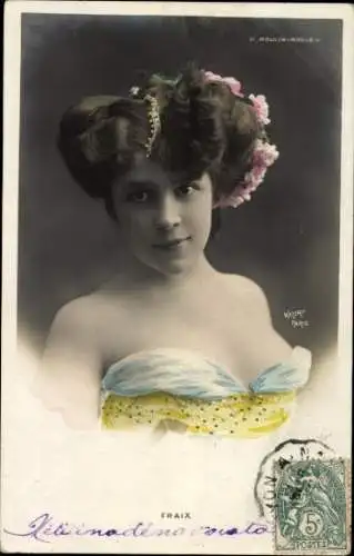 Ak Varietekünstlerin Fraix, Moulin Rouge, Portrait