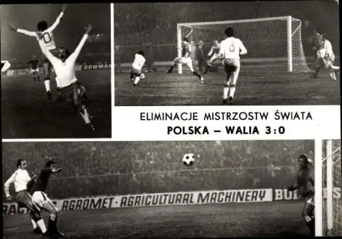 Ak WM-Qualifikation Polen-Wales 1973, Fußball