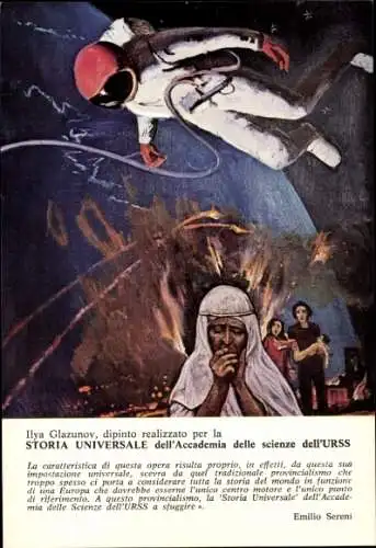 Künstler Ak Glazunov, Kosmonaut, Universalgeschichte der Akademie der Wissenschaften der UdSSR