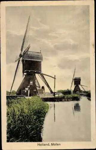 Ak Hollandse Molen, Watermolen