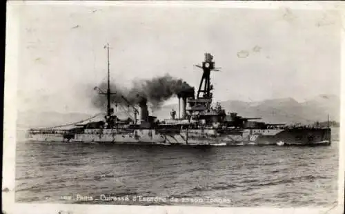 Ak Französisches Kriegsschiff, Paris, Cuirasse d'Escadre