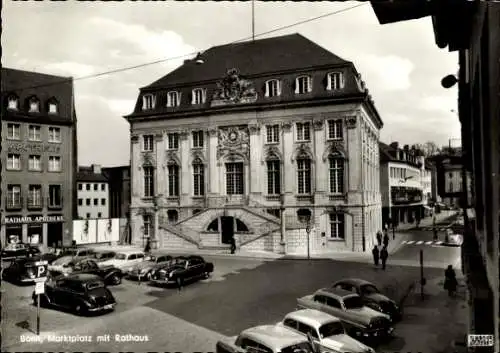 Ak Bonn am Rhein, Marktplatz, Rathaus, Autos, Rathaus-Apotheke