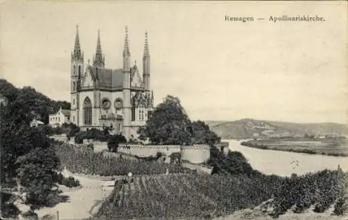 Ak Remagen am Rhein, Apollinaris Kirche