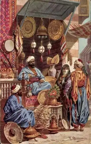 Künstler Ak Perlberg, F., Orientalisches Volksleben, Bazar