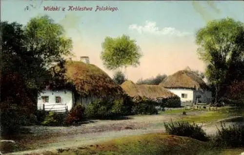 Ak Widoki z Krolestwa Polskiego, Russisch polnische Bauerngehöfte