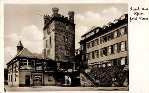 Ak Caub Kaub am Rhein, Hotel Turm