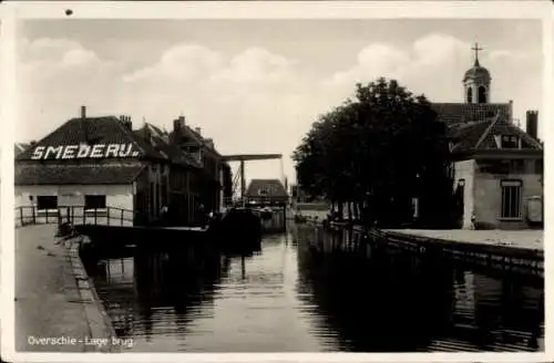 Ak Overschie Rotterdam Südholland, Lage Brug, Smederu