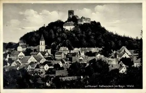 Ak Falkenstein in der Oberpfalz, Gesamtansicht, Burg