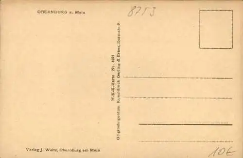 Künstler Ak Obernburg am Main, Teilansicht