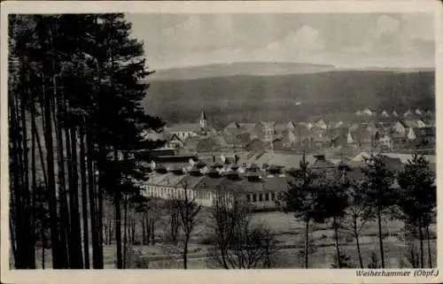 Ak Weiherhammer in der Oberpfalz, Blick auf den Ort