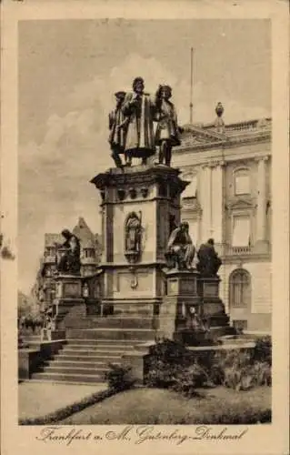 Ak Frankfurt am Main, Gutenberg-Denkmal