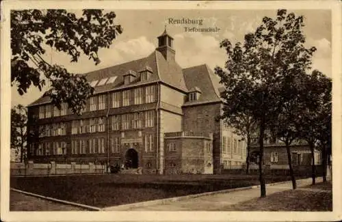 Ak Rendsburg in Schleswig Holstein, Tiefbauschule