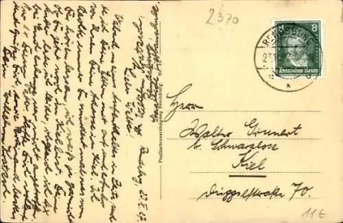 Ak Rendsburg in Schleswig Holstein, Tiefbauschule