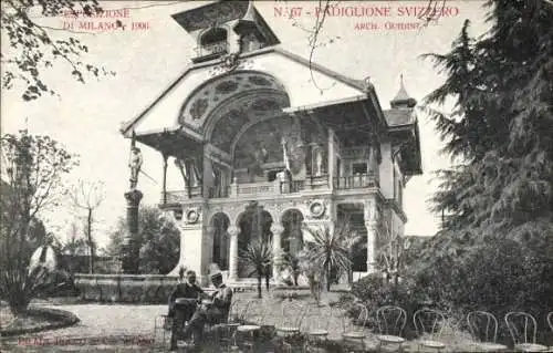 Ak Milano Mailand Lombardia, Esposizione 1906, Padiglione Svizzero