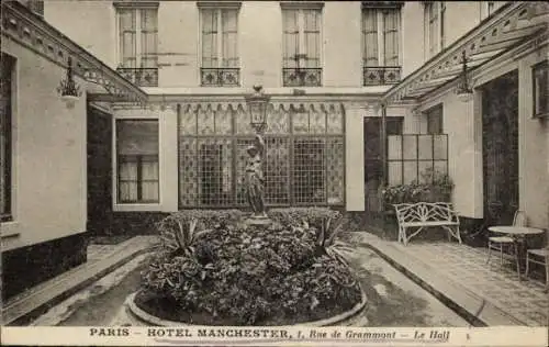 Ak Paris II. Börsenviertel, Hotel Manchester, 1 Rue de Grammont, Le Hall