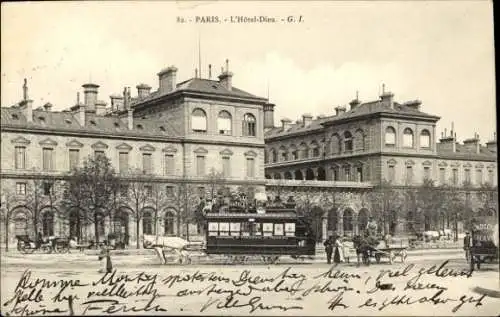 Ak Paris I., Hotel-Dieu