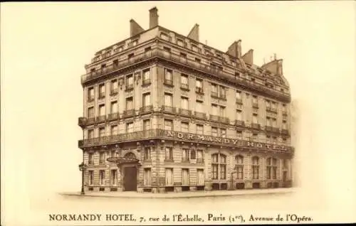 Ak Paris I., Normandy Hotel, 7 Rue de l’Echelle