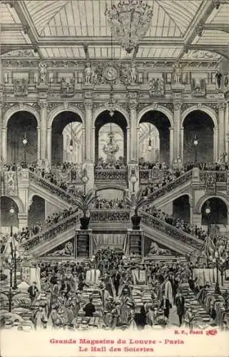 Ak Paris I., Grands Magasins du Louvre, Le Hall des Soieries