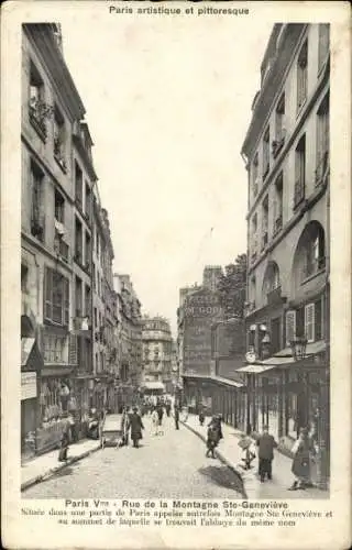 Ak Paris V, Rue de la Montagne Ste Geneviève