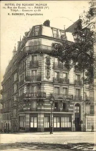 Ak Paris V, Hotel du Square Monge, 12 Rue des Ecoles