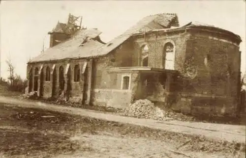 Foto Ak Frankreich, Zerstörtes Gebäude, I. WK